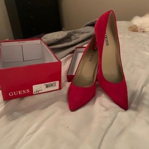 Guess Red Suede High Heels